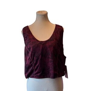 Jones‎ New York Sport Top Floral Print Sleeveless Athletic Tank